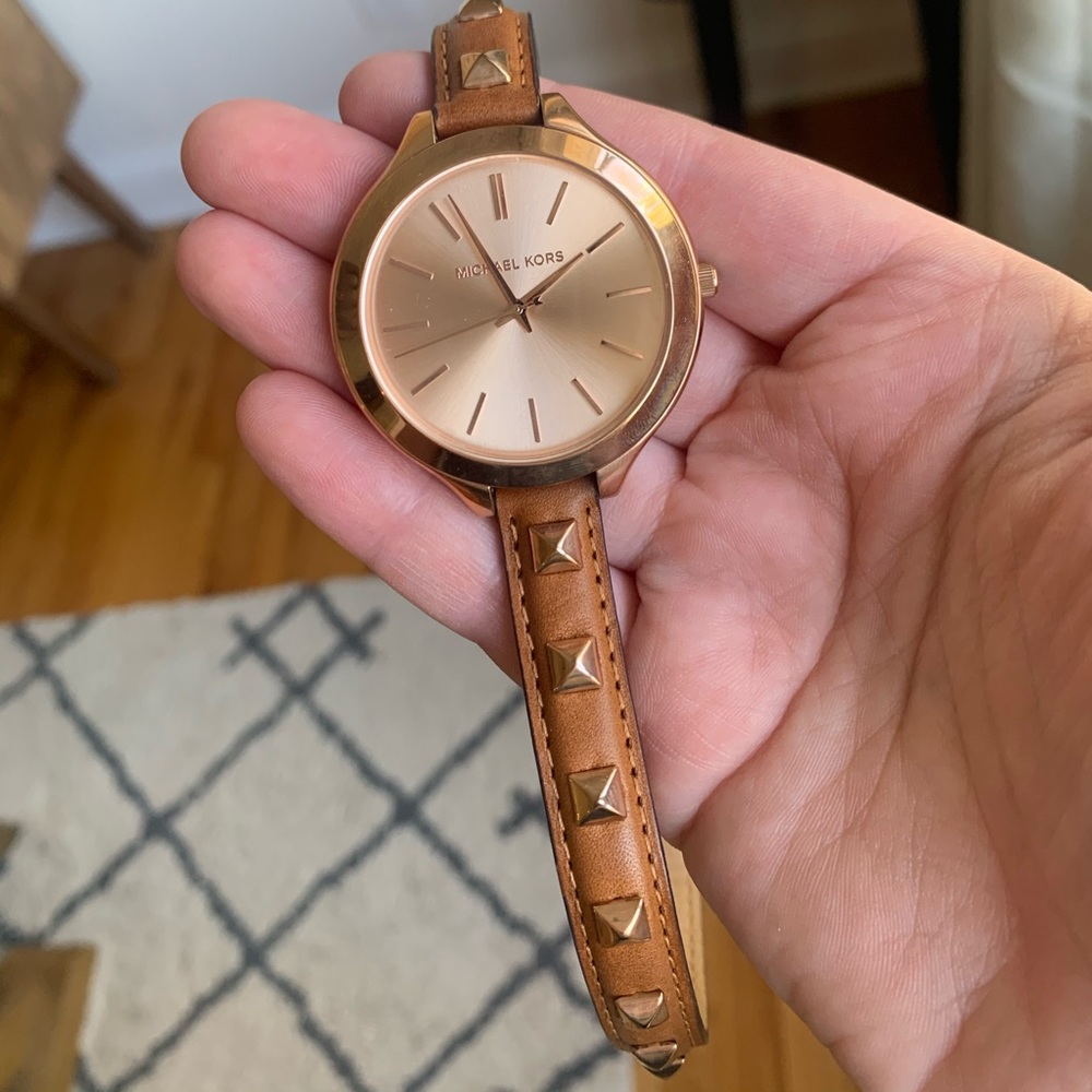 Michael Kors Leather Wrap Watch
